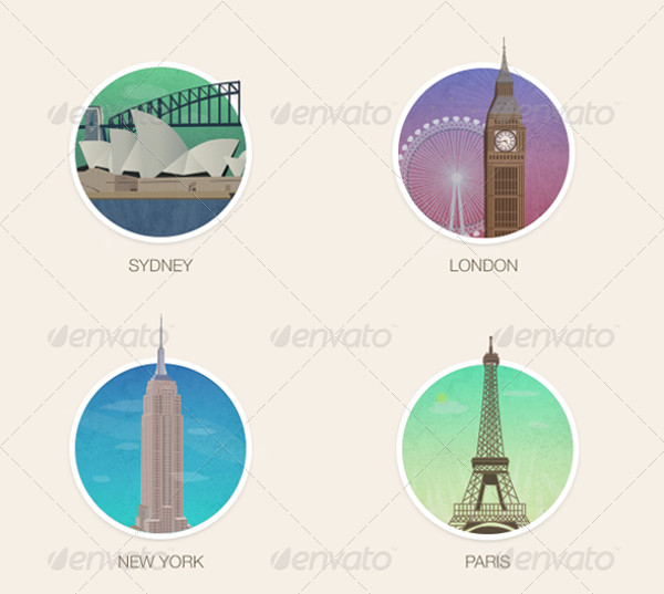 PSD City Vector Icons