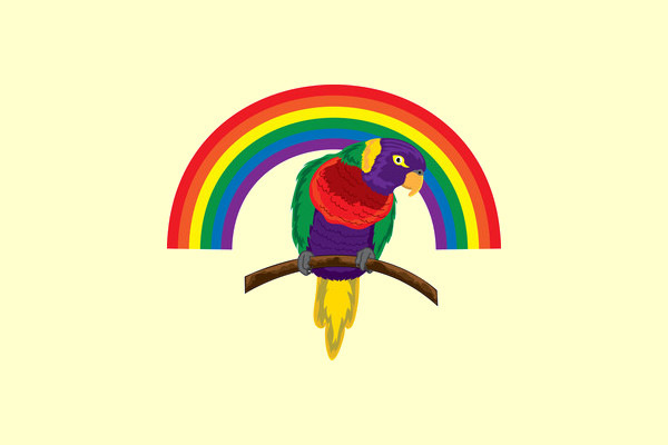 Parrot rainbow Clipart vector