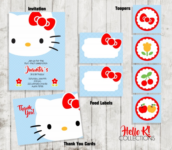 Personalized Hello Kitty Invitation