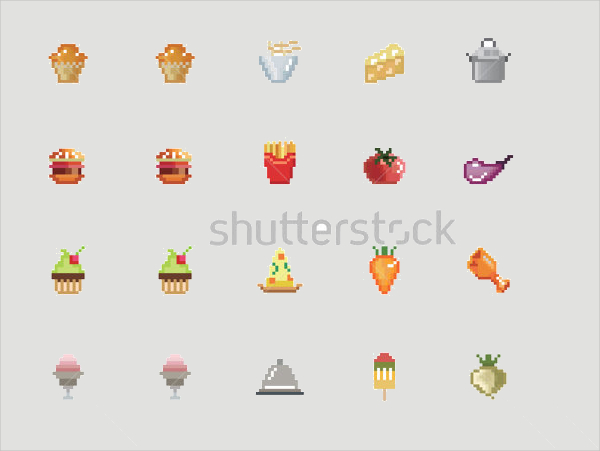 Pixel Food Icons