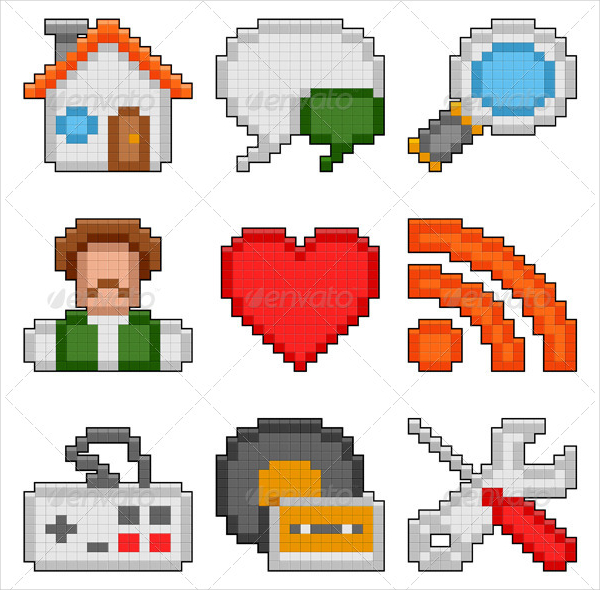 Pixel Web Icons