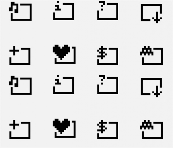 Printable Pixel Icons