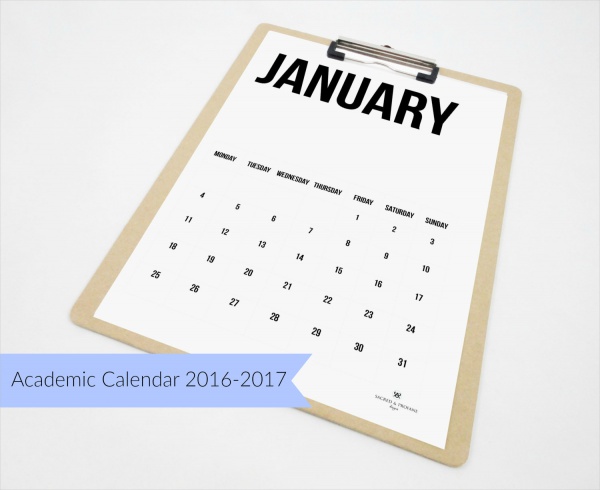 Simple Academic Calendar