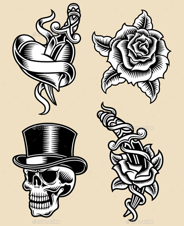 Rose Tattoo Illustration