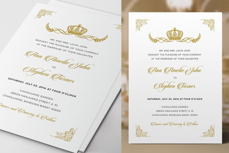 Royal Wedding Invitation Template PSD