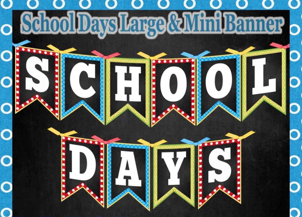 School Days Alphabet Banner