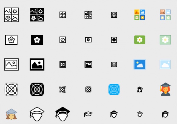 Set Of Student Icons