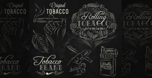 Smoking typography design elements