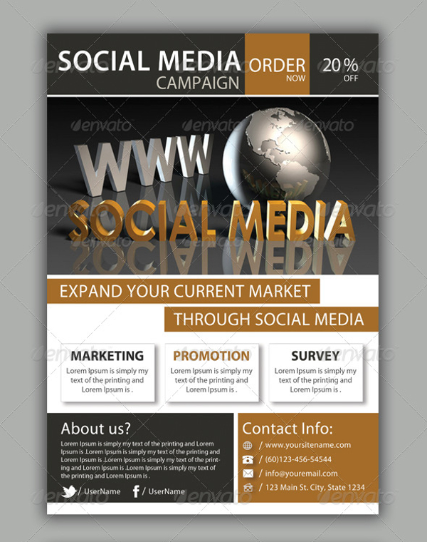 FREE 17+ Modern Social Media Flyer Designs in MS Word PSD Vector