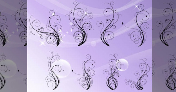 Sparkling flourishes Free vector