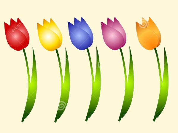 Spring Tulip Flowers Clip Art