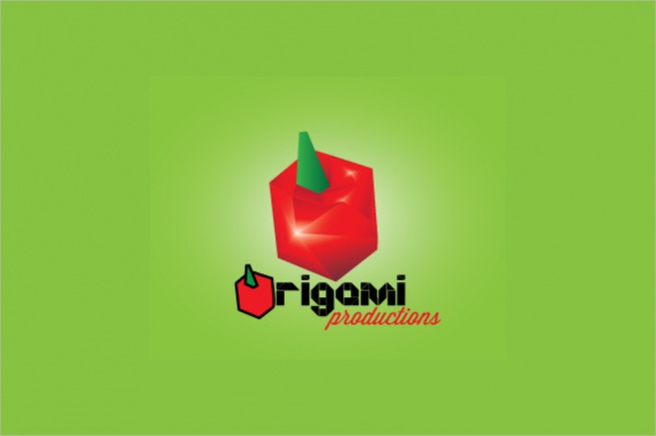 Stunning Origami Fruit Logo