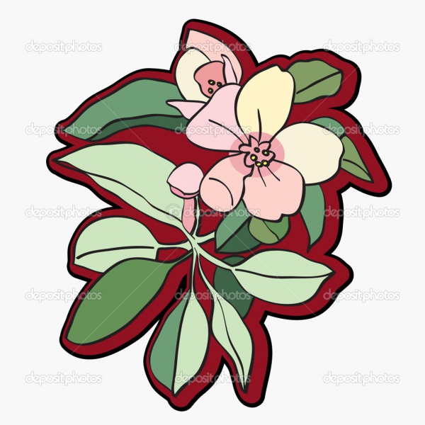 Tree Flower Clip Art Design