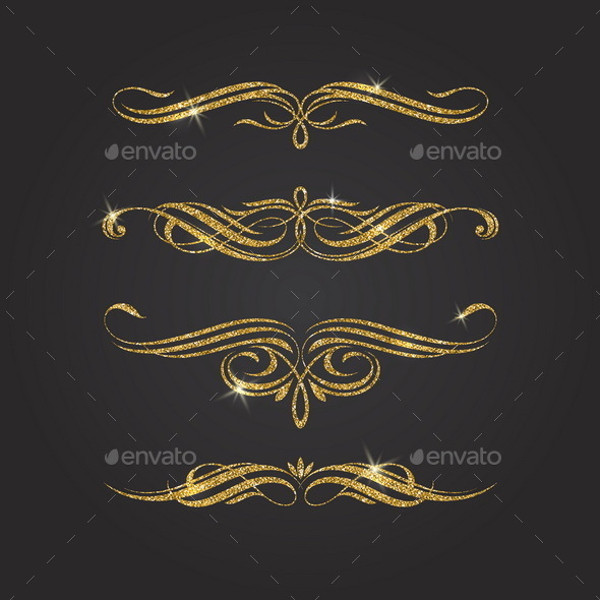 Vector Gold Flourishes Design