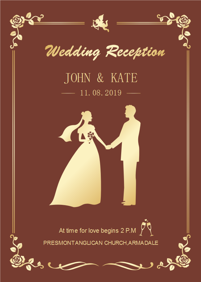 Vintage Free Wedding Invitation