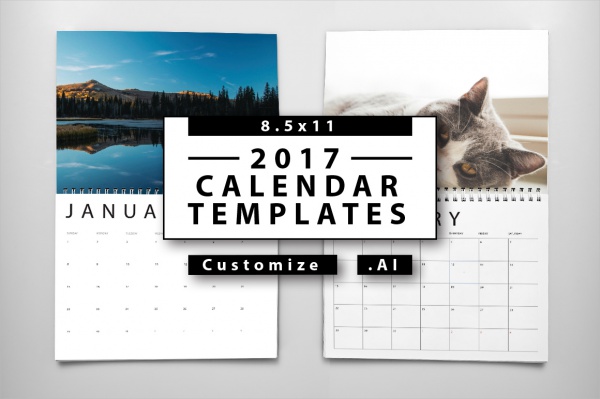 Yearly Desk Calendar Template