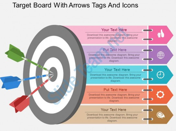 ew Target Board Sales Flat Powerpoint Design