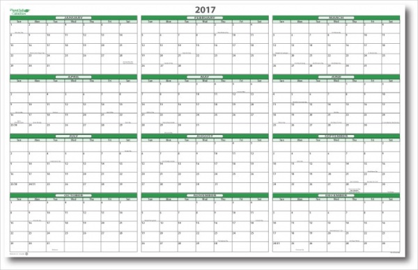 Academic Year Wall Calendar