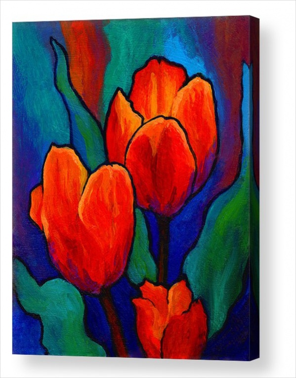 Acrylic Flowers Painting