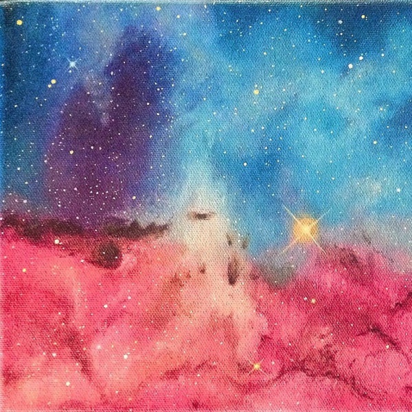 Acrylic Galaxy Painting