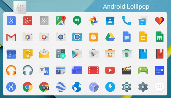 Android Lollipop icons