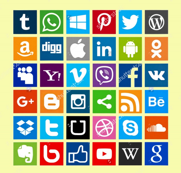 Android Social Media Vector Icons
