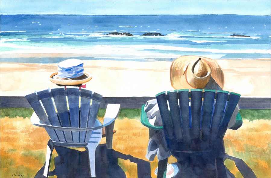 Beach Watercolor Paintings