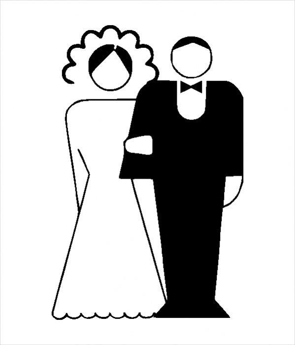 Black and White Wedding Clipart