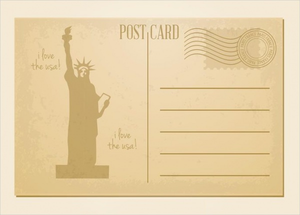 Blank Vintage Postcard