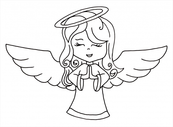 Christmas Angel Image Drawing