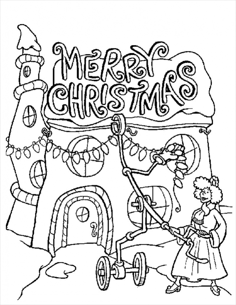 Christmas Lights Coloring Page