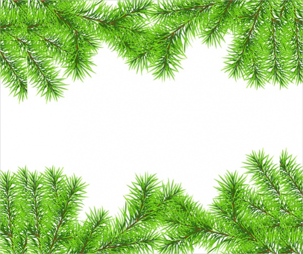 Christmas needles frames vector