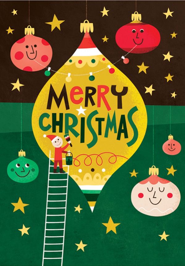 Colorful Kids Christmas Card