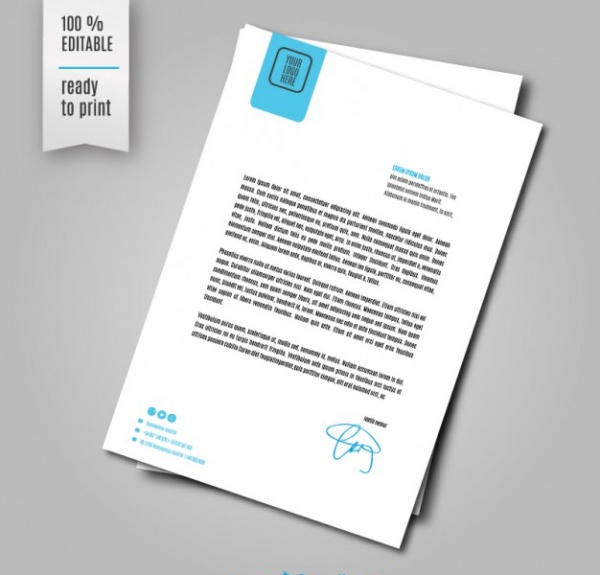 Corporative Letter Sheet Designs