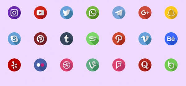 Different Social Media Icon Designs
