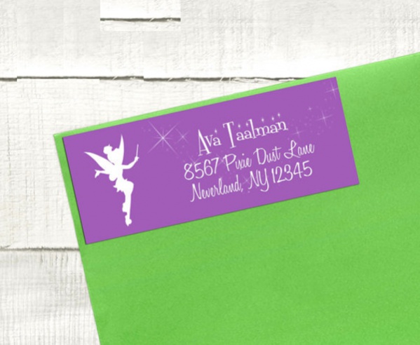 Fairy Birthday Return Address label