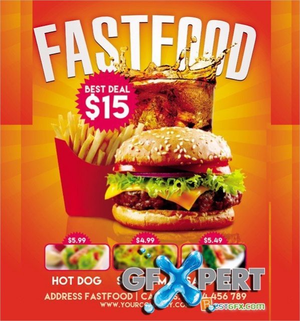 Fast Food Cover Flyer Design