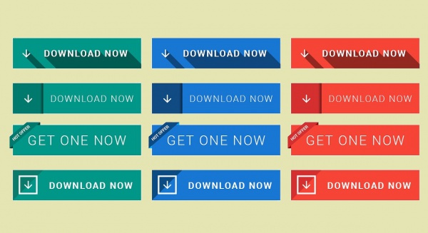 Flat Design Buttons