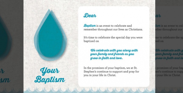 Free Baptism Anniversary Card