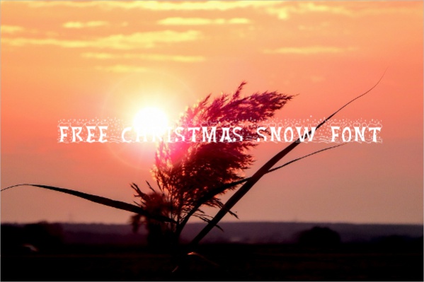 Free Christmas Snow Font