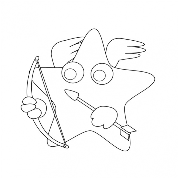 Free Christmas Star Coloring Page