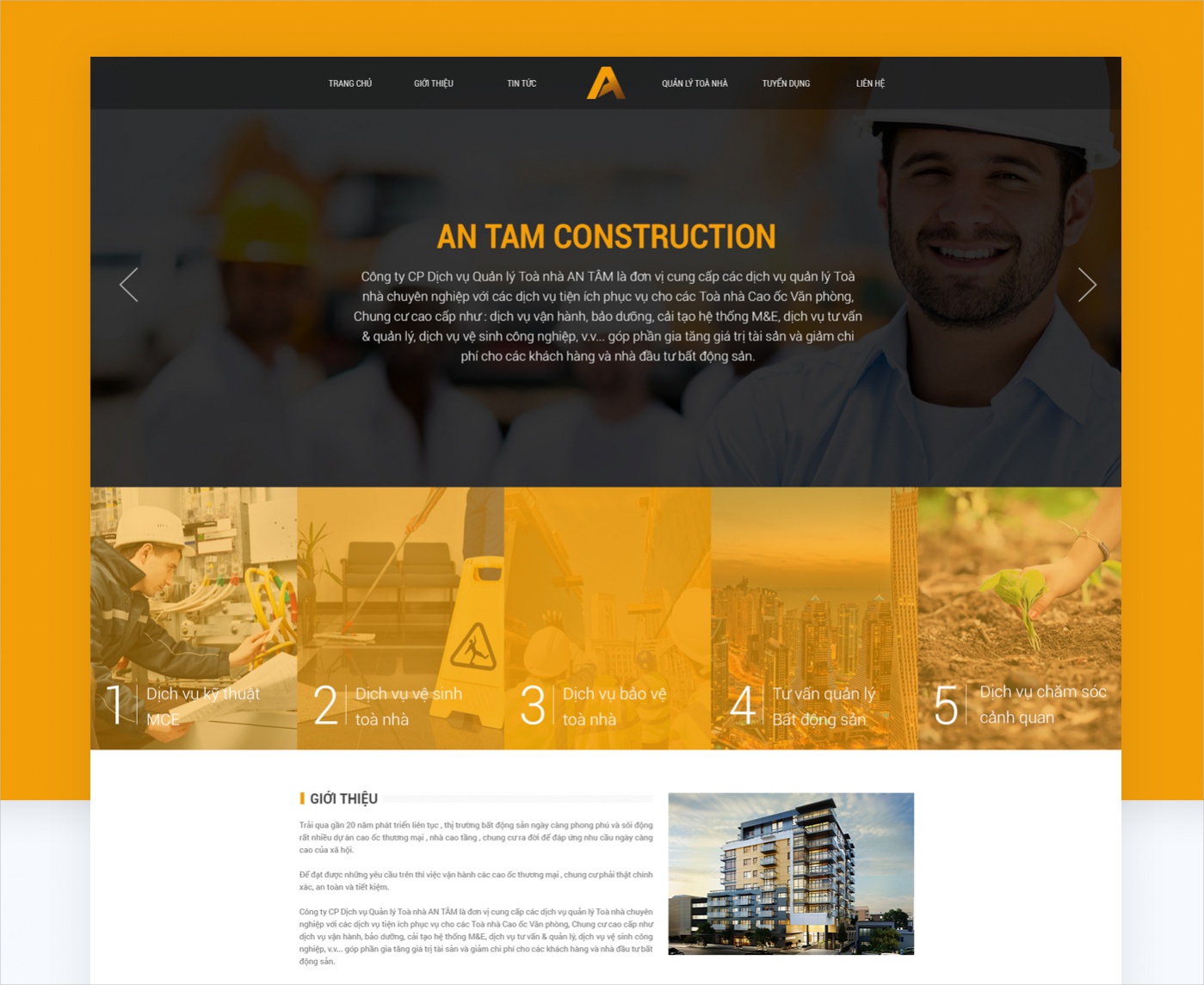 Free Construction Website Template