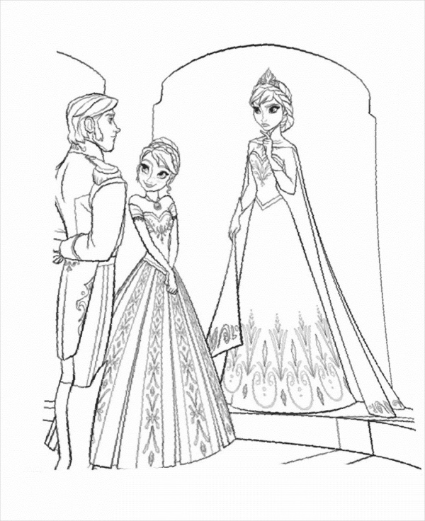 Free Download Frozen Coloring Page