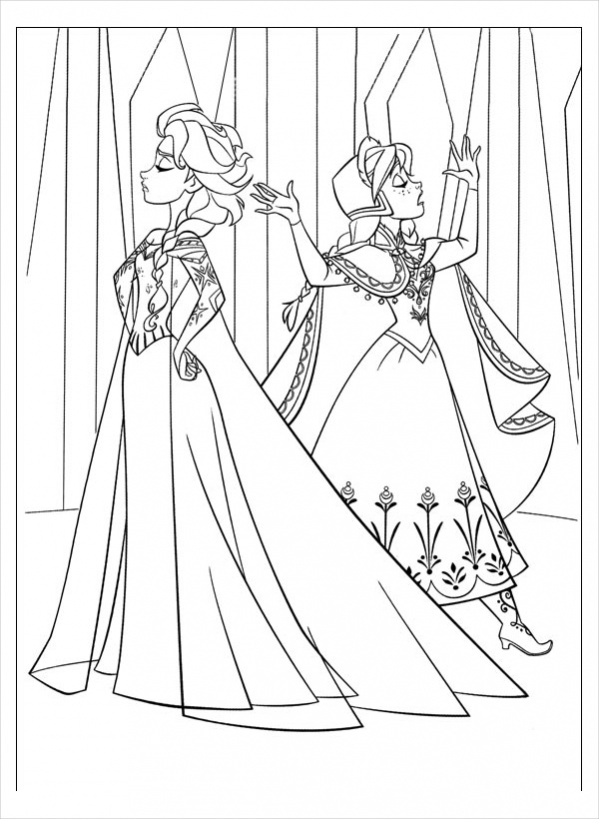 Free Frozen Coloring Page for Adults