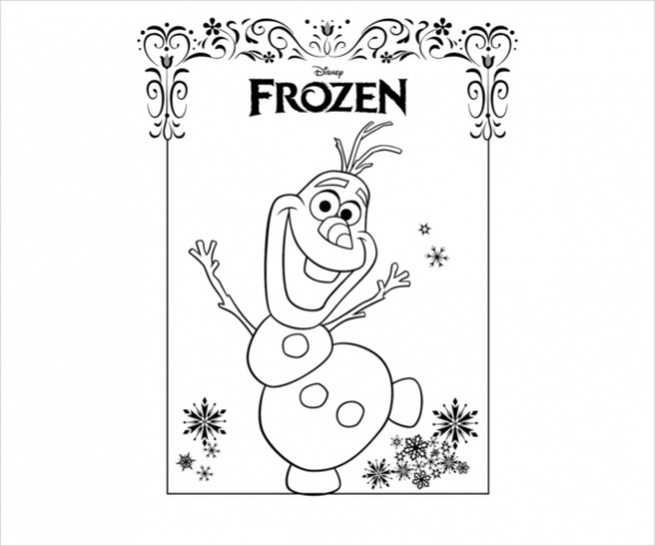 Free Frozen Coloring Pages