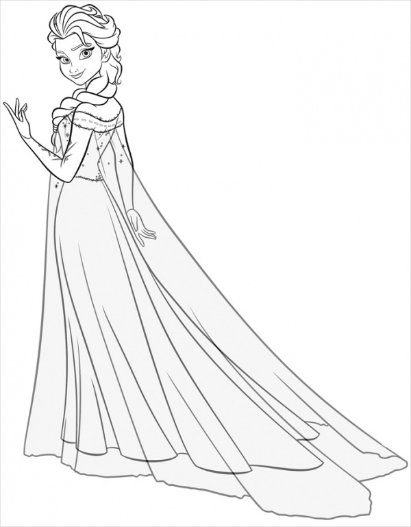 Download Frozen 2 Coloring Pages Elsa White Dress - colouring mermaid