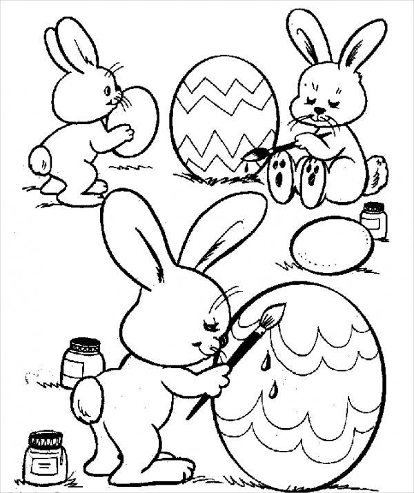 Free Happy Easter Coloring Page