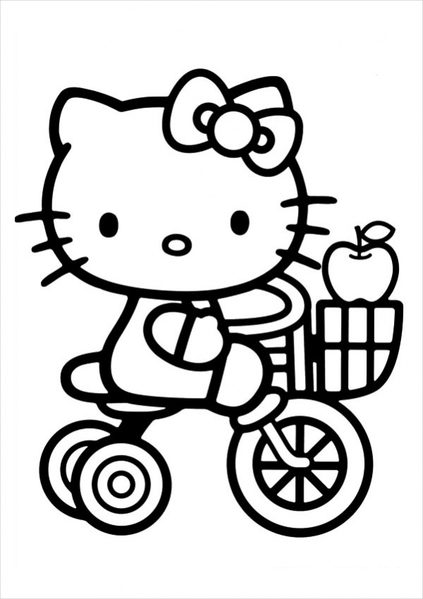 hello kitty easter pictures to color