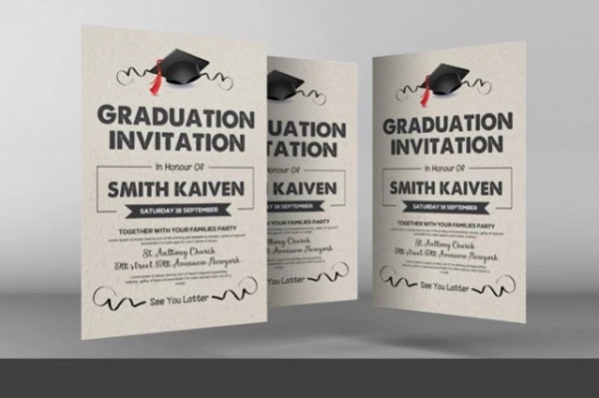 Free PSD Graduation Invitation