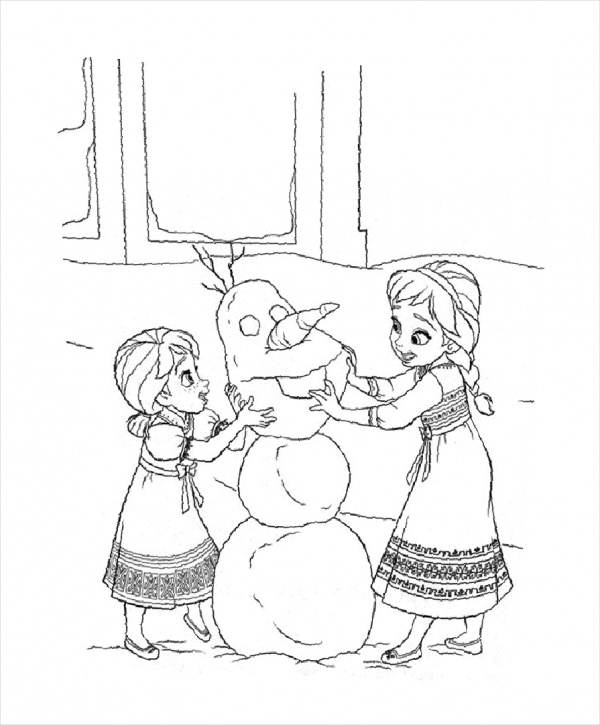 Gambar Coloring Pages Frozen Pictures Elsa Printable Pdf Download Kids 